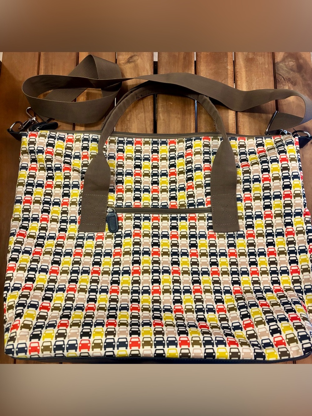 Orla Kiely x Target Retro CARS Print Large Weekender Travel Tote Bag - EUC
